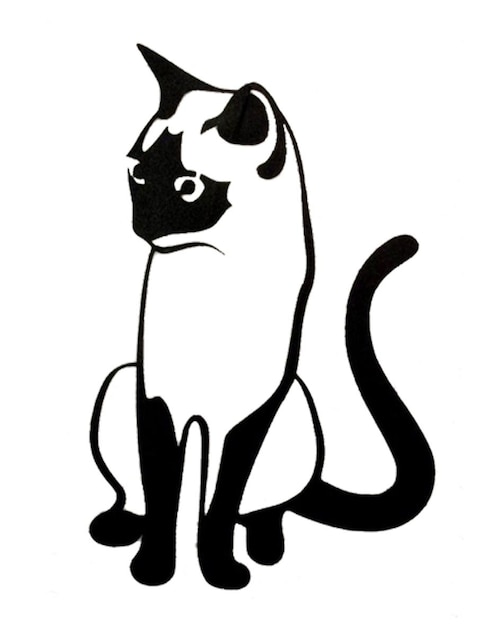 Figura decorativa de gato Homys de madera