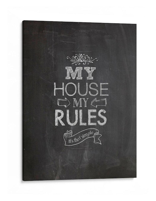 Imagen de producto Litografía Canvas Lab My House My Rules técnica Impresión