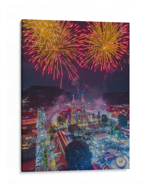 Imagen de producto Litografía Canvas Lab Fuegos Artificiales 1 - Michoacán técnica Impresión
