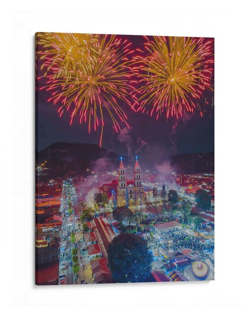 Imagen de producto Litografía Canvas Lab Fuegos Artificiales 1 - Michoacán técnica Impresión