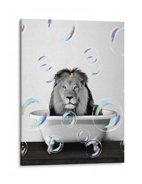 Litografía Canvas Lab Lion Bath técnica Impresión