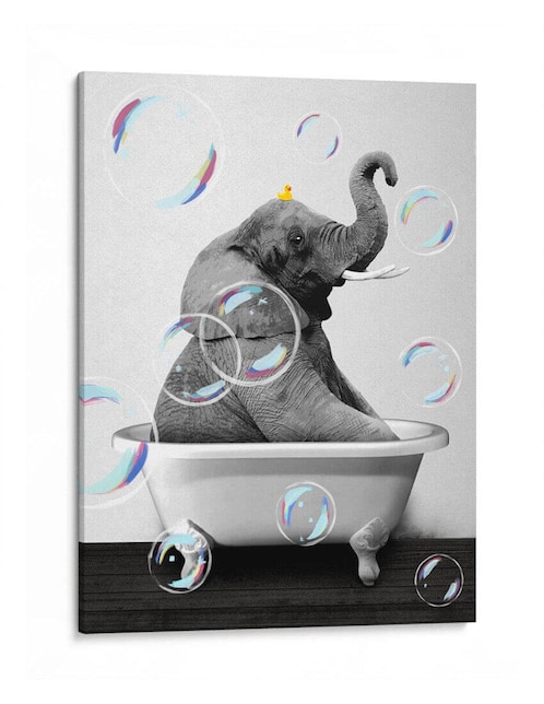Imagen de producto Litografía Canvas Lab Elephant Bath técnica Impresión