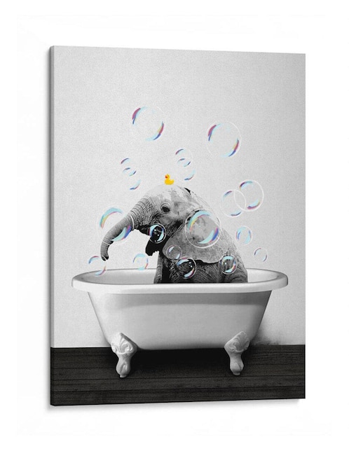 Imagen de producto Litografía Canvas Lab Baby Elephant Bath técnica Impresión