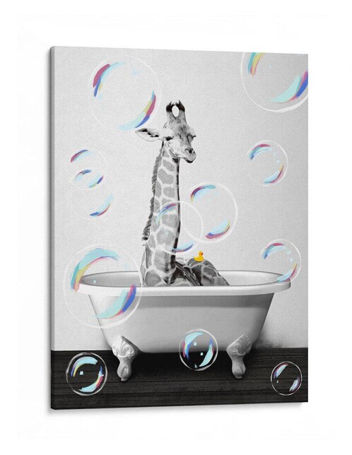 Litografía Giraffe Bath 1