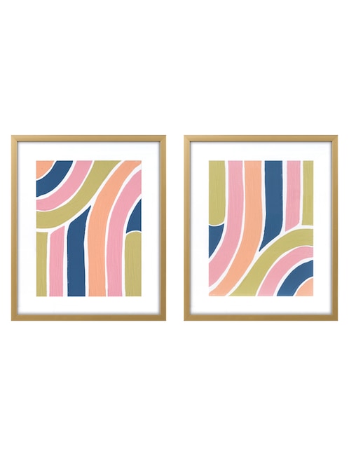 Set litografías Haus Colorful Routes técnica Impresión