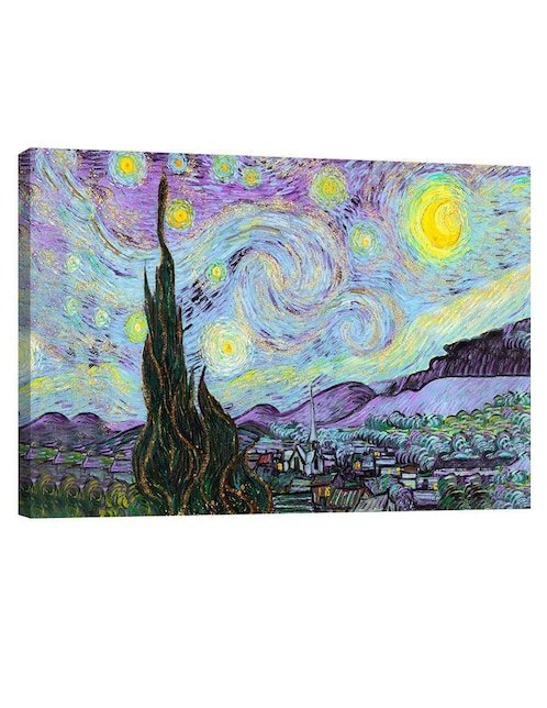 Cuadro decorativo Pixelarte Noche Estrellada 2