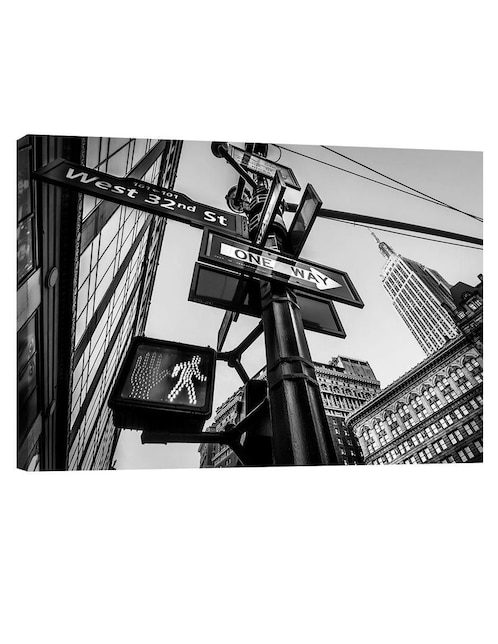 Cuadro decorativo Letrero y Edificios New York 1
