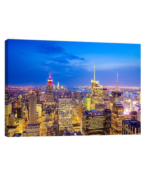Cuadro decorativo Pixelarte Nueva York de Noche