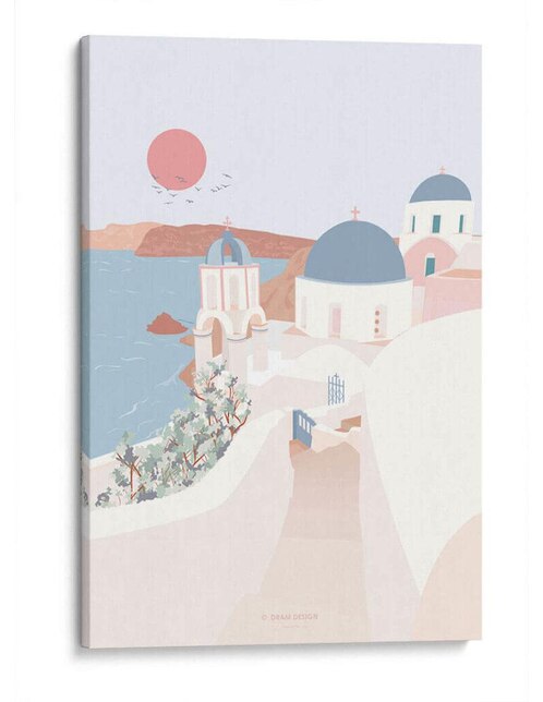 Litografía Canvas Lab Santorini técnica Impresión
