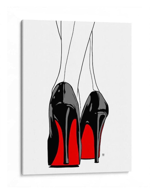 Litografía Red Bottoms Lines técnica Impresión