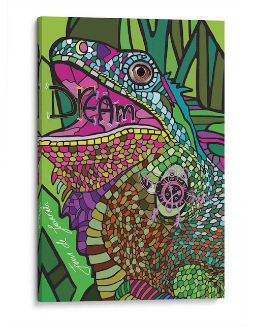 Litografía Canvas Lab Iguana técnica Impresión