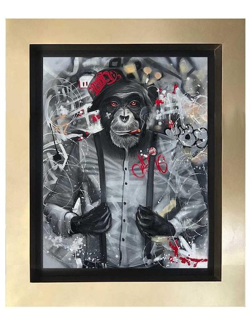 Pintura Go Weeda técnica mixta Lune Art Gallery