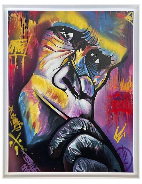 Pintura Gorila técnica mixta Lune Art Gallery AnimalArt