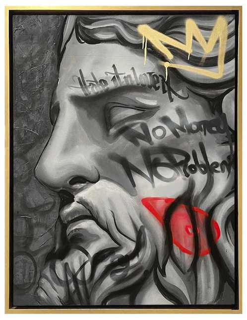 Pintura No Money No Problem técnica mixta David 1