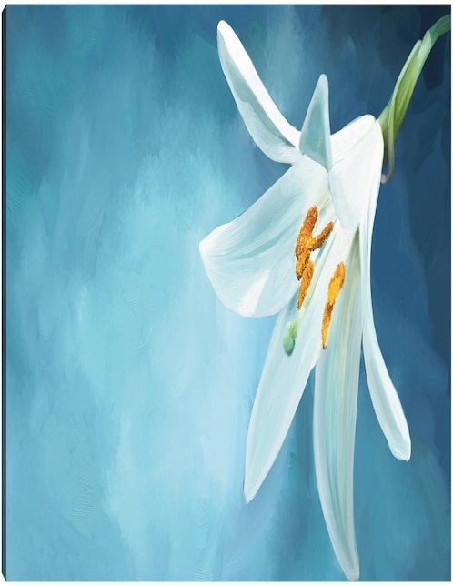 Pintura Panel de Lirio técnica mixta 1