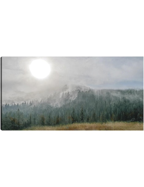 Pintura Montaña Resplandor Lunar técnica mixta 1