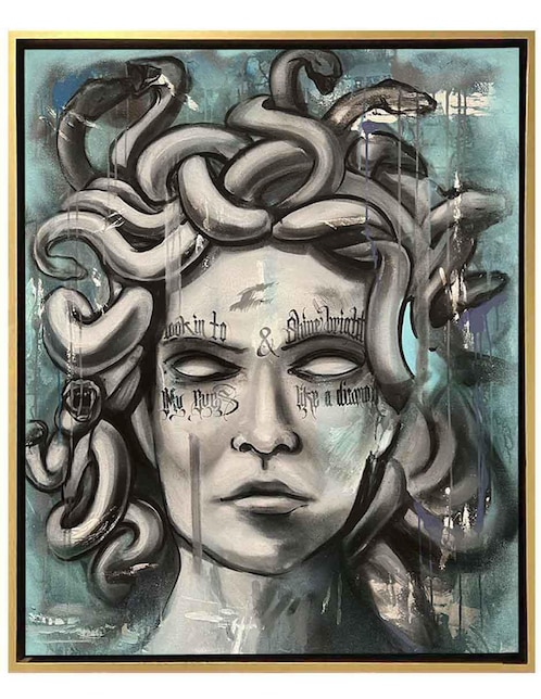 Pintura Medusa técnica mixta Lune Art Gallery