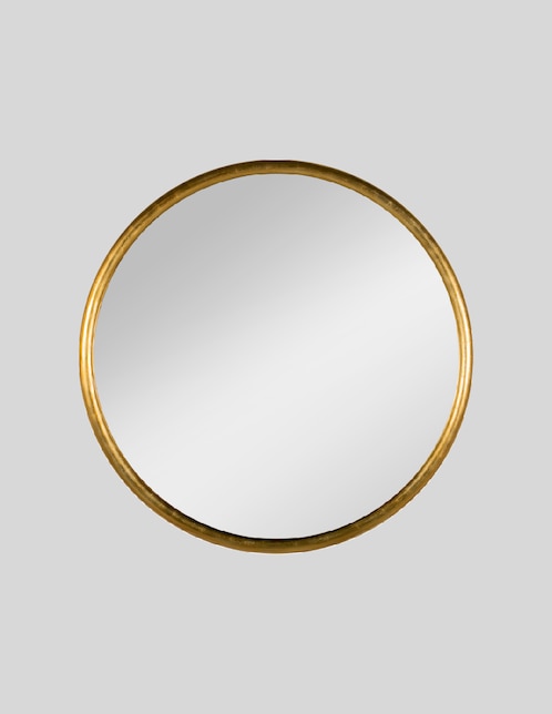 Espejo circular Casagora Round Gold estilo clásico renovado