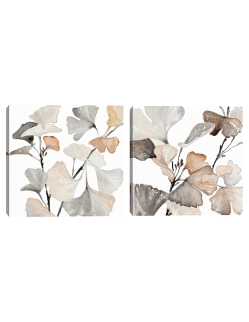 Pintura Tallos neutros de Ginko I técnica mixta Cuadros Jr