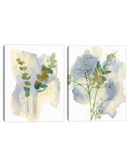 Pintura Duo de flores silvestres técnica mixta 1