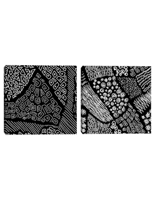 Pintura Garabatos Negros técnica mixta 1