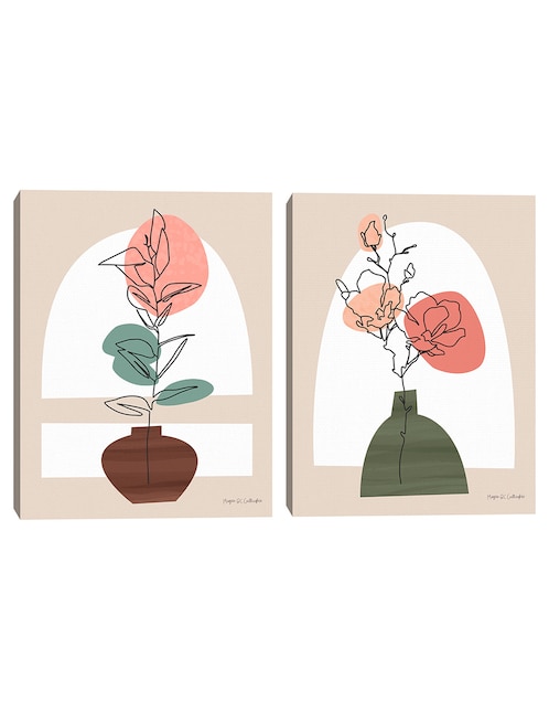 Pintura Belleza en Maceta II técnica mixta Cuadros Jr