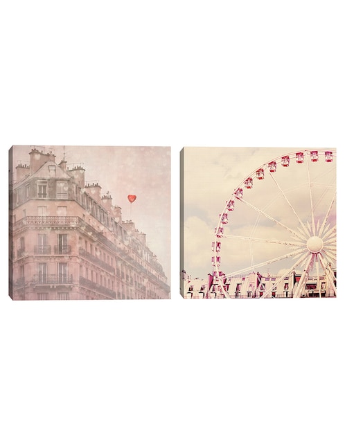 Pintura Corazón París técnica mixta 1