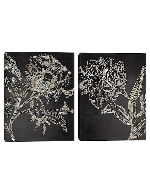 Pintura Folclore de la Flor de Oro I técnica mixta 1