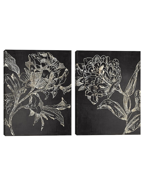 Pintura Folclore de la Flor de Oro I técnica mixta 1