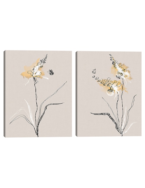 Pintura Planta de verano I técnica mixta 1