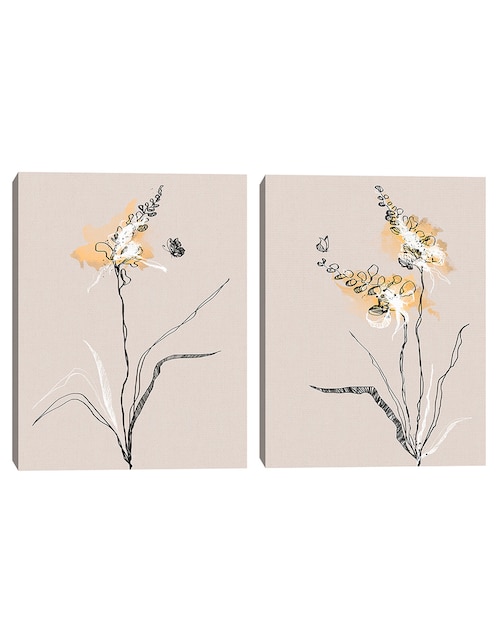 Pintura Planta de verano I técnica mixta 1