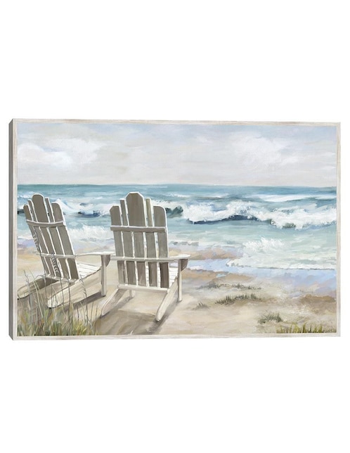 Pintura Sereno técnica mixta Paisaje Playa 1