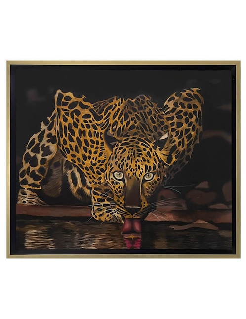Pintura Eyes On The Goal técnica óleo Lune Art Gallery Animales de la selva