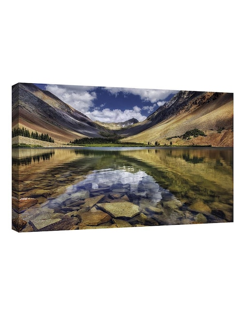 Pintura Montaña de mezcla técnica mixta Paisaje 1