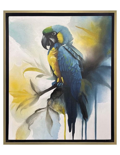 Pintura Perico técnica mixta Lune Art Gallery Animalart