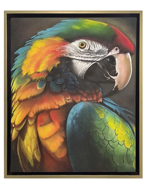 Pintura Perico II técnica mixta Lune Art Gallery AnimalArt