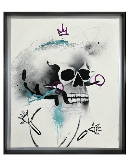 Pintura Calavera técnica mixta Lune Art Gallery MilleniArt