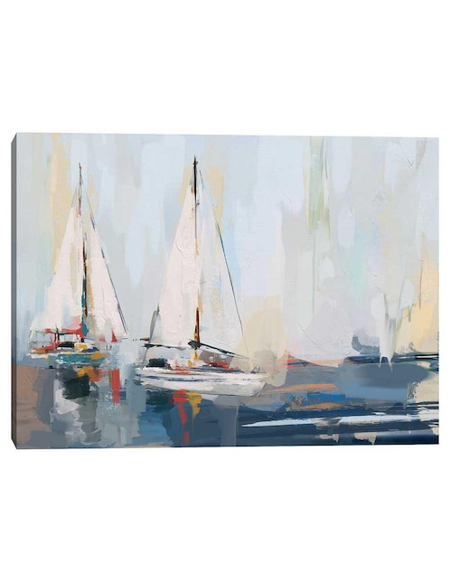 Pintura Ven a navegar lejos técnica mixta Costa 1