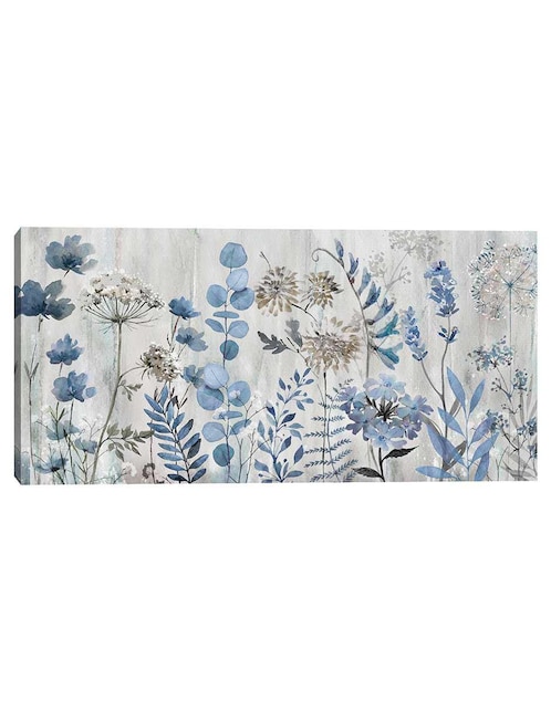 Pintura Sueño de la pradera azul técnica mixta Floral 1