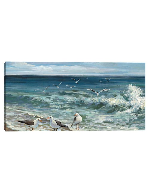 Pintura Aves Playeras II técnica mixta Cuadros Jr Costa