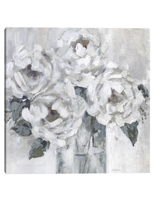 Pintura Peonías sombreadas técnica mixta Floral 1