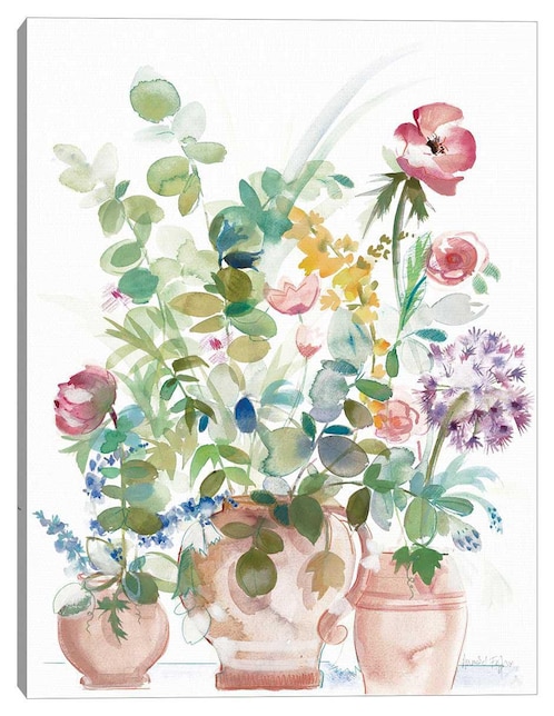 Pintura Santuario de animación en maceta técnica mixta Cuadros Jr Floral