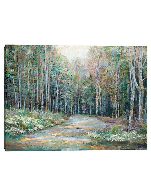 Pintura Sendero de Primavera técnica mixta Paisaje 1