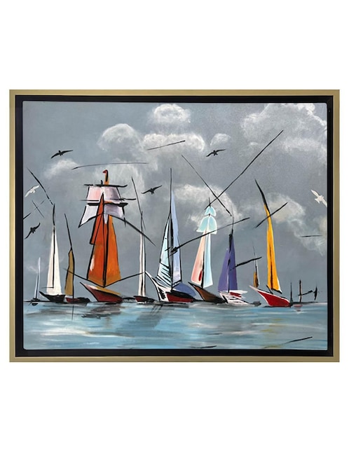 Pintura Veleros Iv técnica acrílico Lune Art Gallery Mar