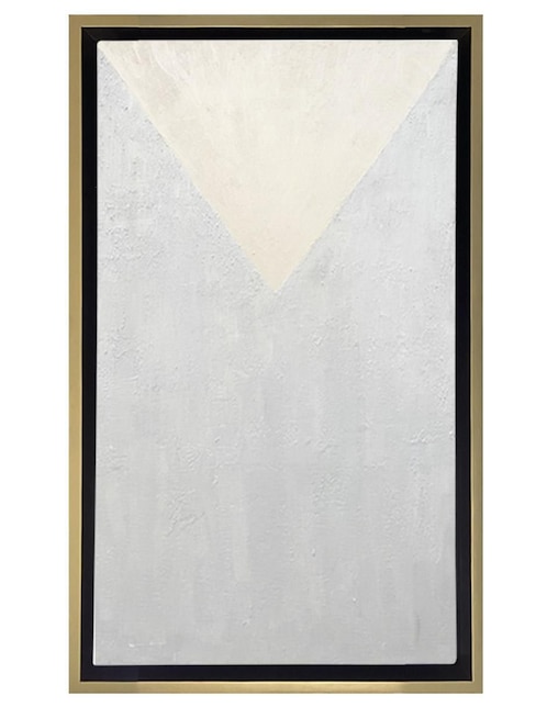 Pintura White Triangle técnica mixta Lune Art Gallery Abstractos