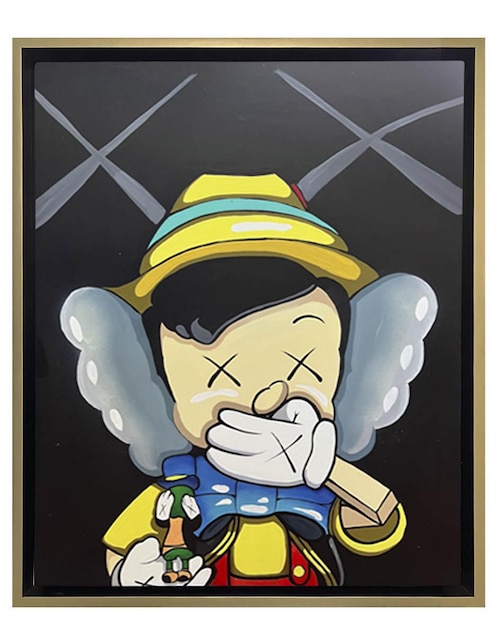 Pintura Pinocchiows técnica mixta Lune Art Gallery MilleniArt