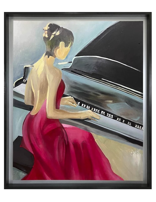 Pintura La pianista técnica acrílico Lune Art Gallery Musical