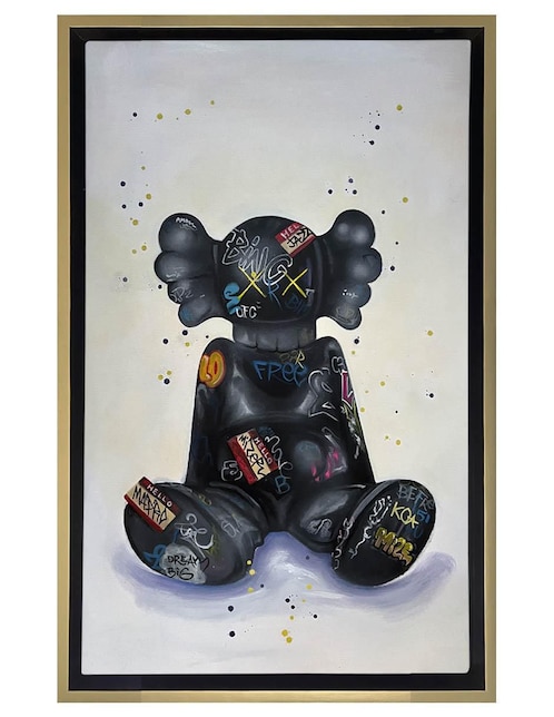 Pintura KawsK G técnica acrílico Lune Art Gallery Kaws pop
