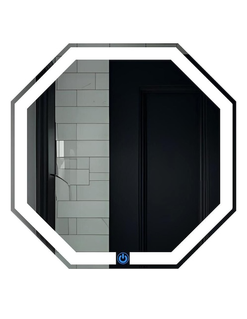 Espejo octagonal para baño con luz led Glanz Octaglow 1