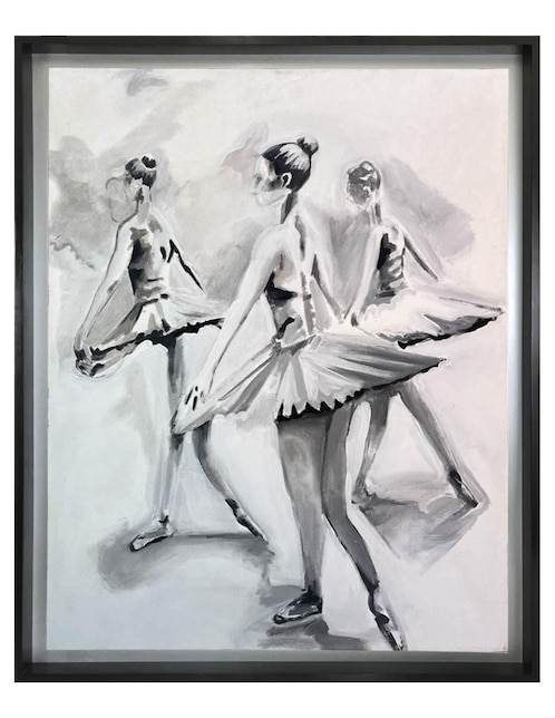 Pintura Armonía en Movimiento técnica acrílico Lune Art Gallery Bailarinas
